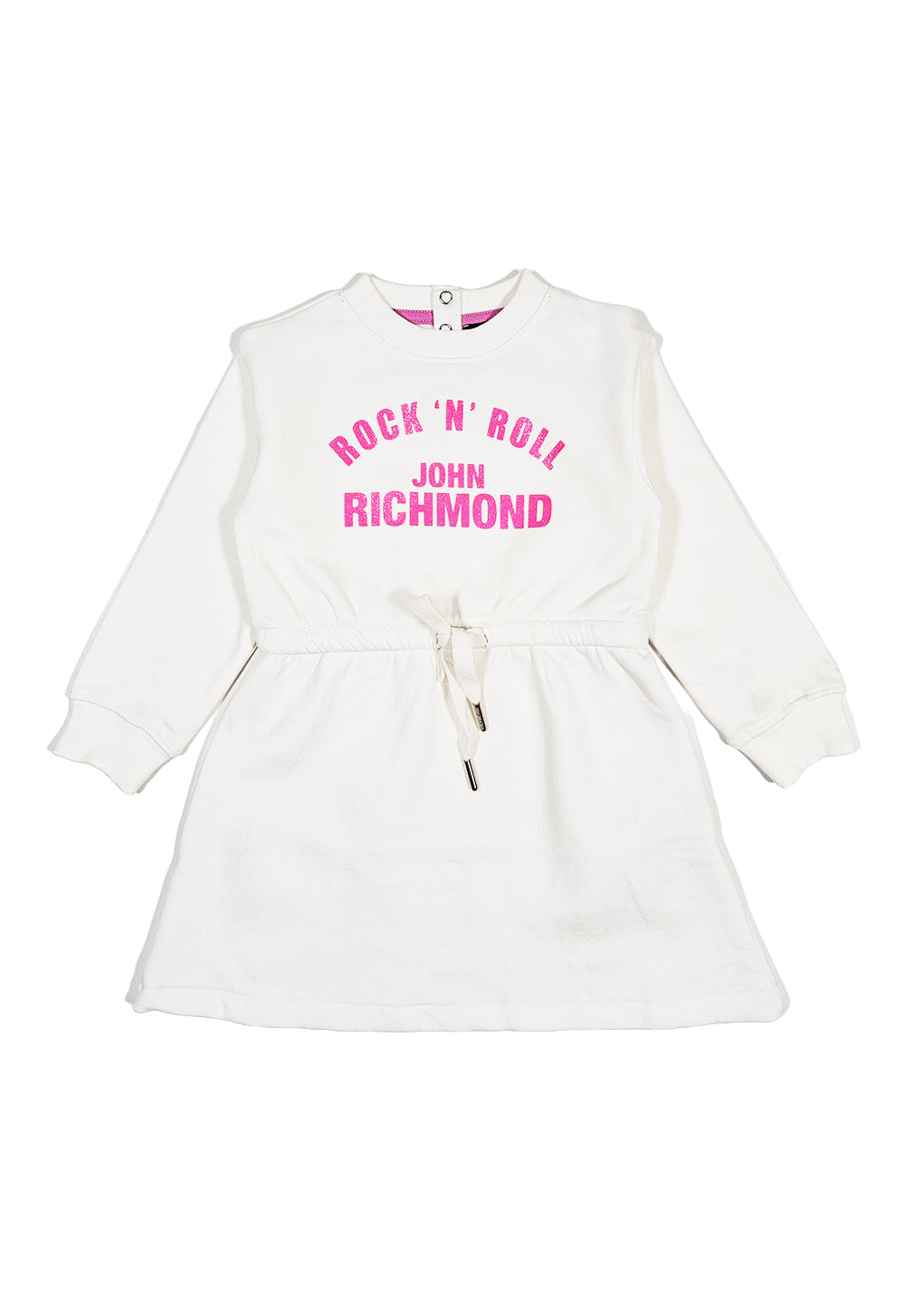 Vestido sudadera blanco para bebé niña