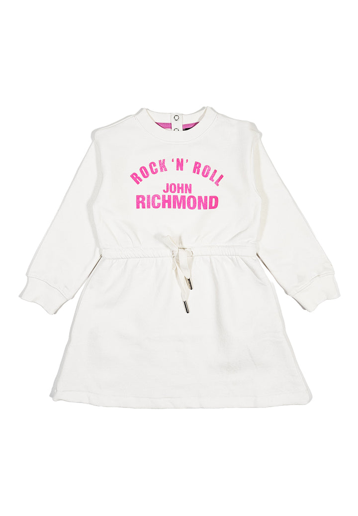 Vestido sudadera blanco para bebé niña