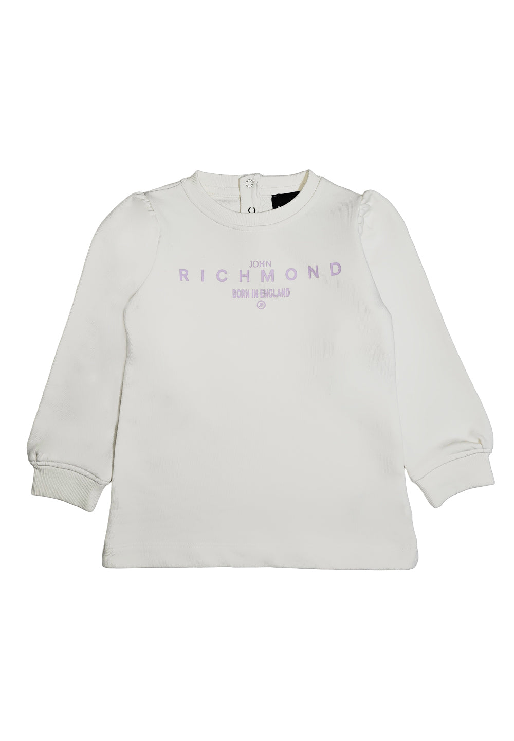 Robe sweat blanche pour bébé fille