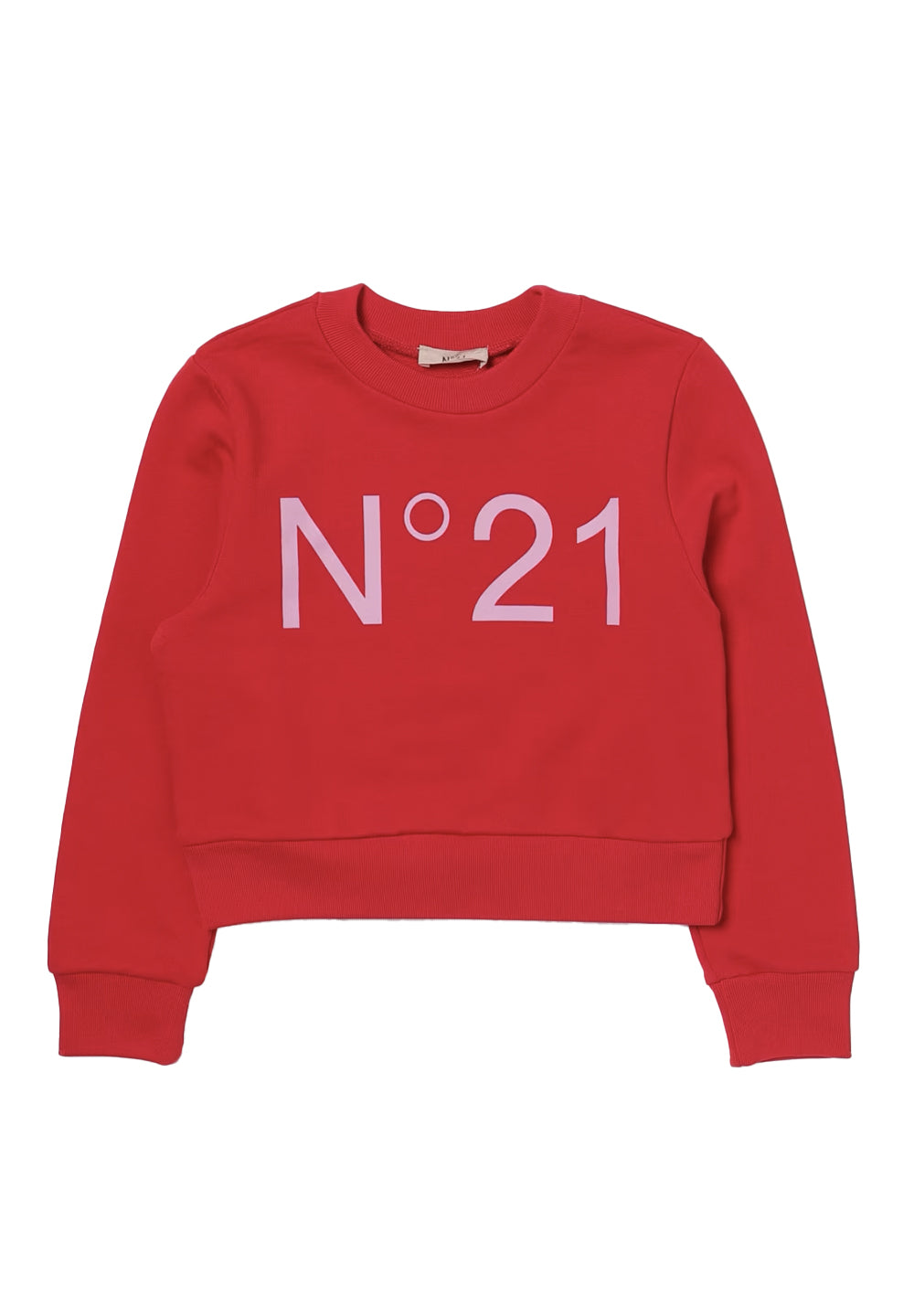 Red crew neck sweatshirt for girls