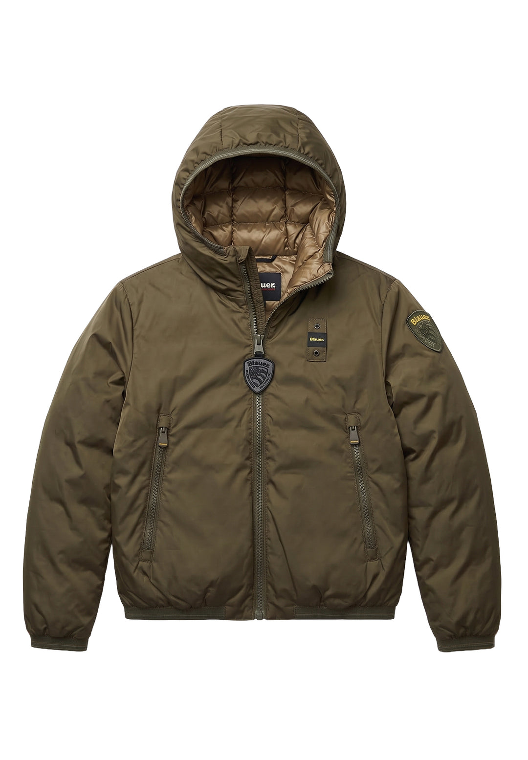 Chaqueta reversible verde para niño