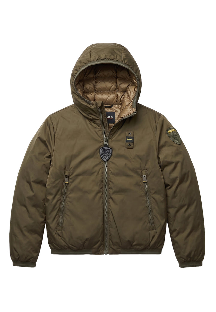 Chaqueta reversible verde para niño