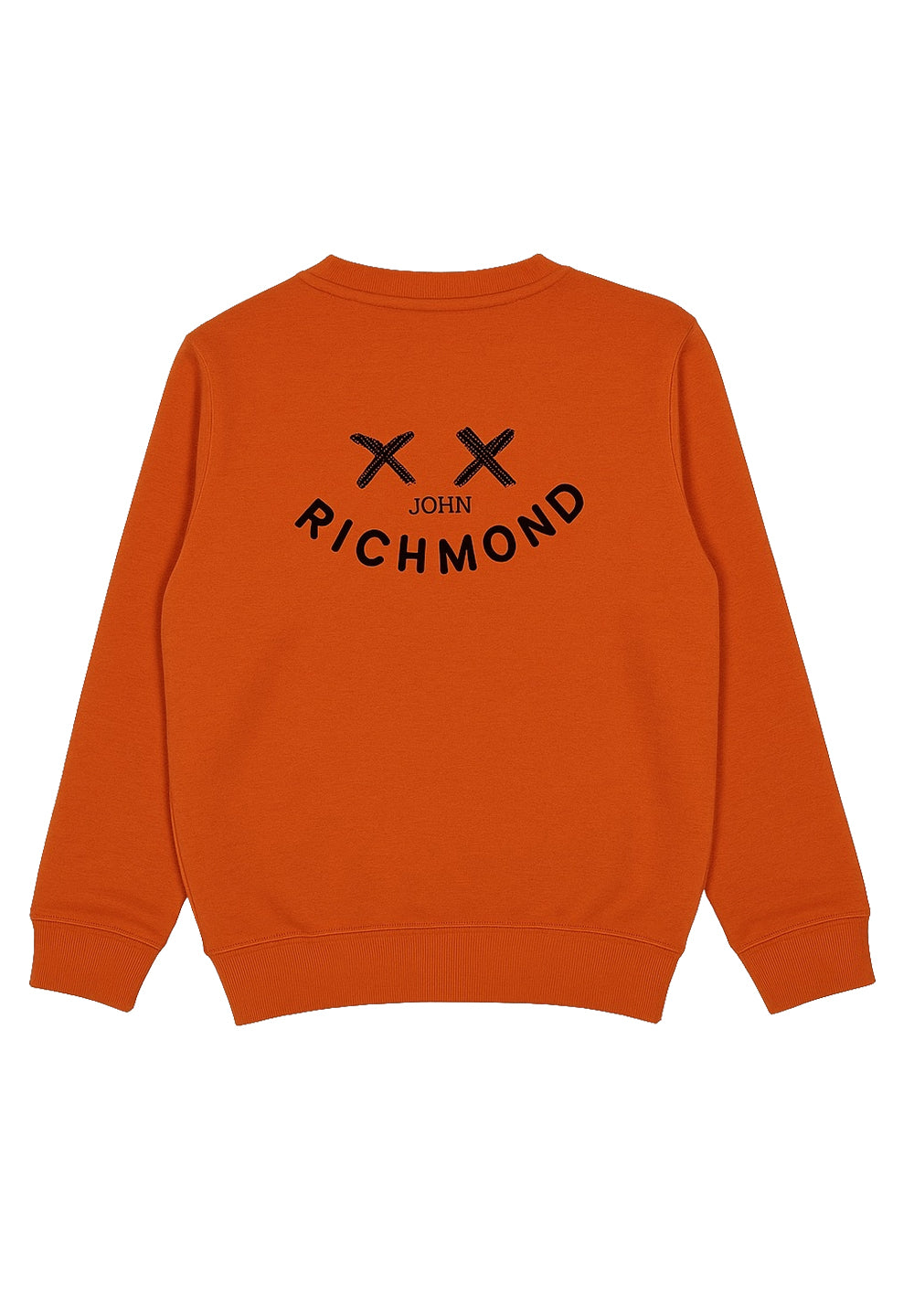 Sudadera de cuello redondo naranja para niño