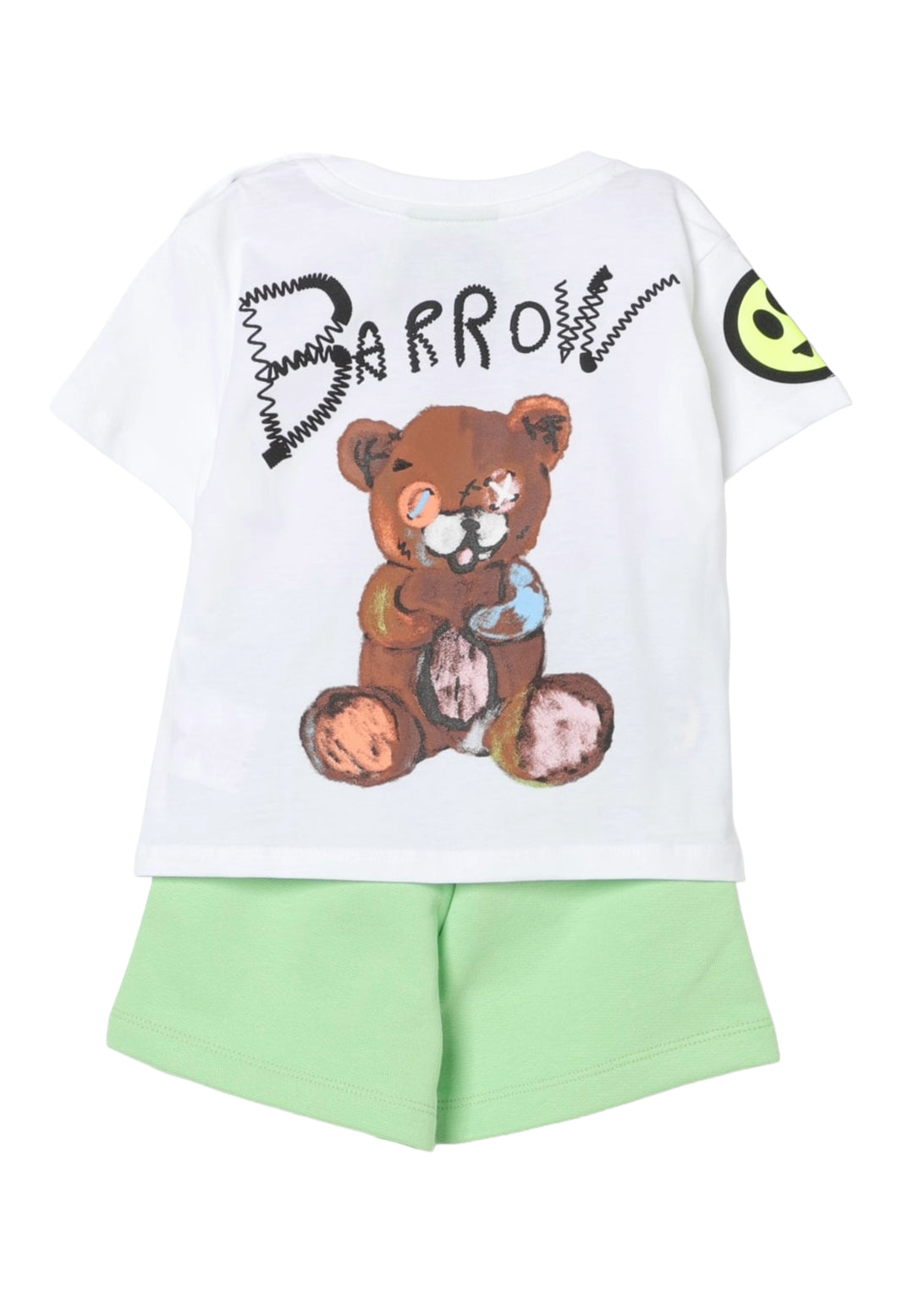 Weiß-grünes Outfit für neugeborenes Mädchen