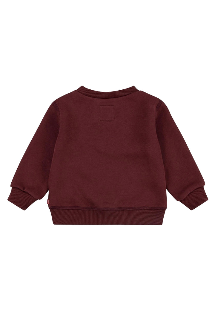 Sweat-shirt ras du cou bordeaux pour nouveau-nés
