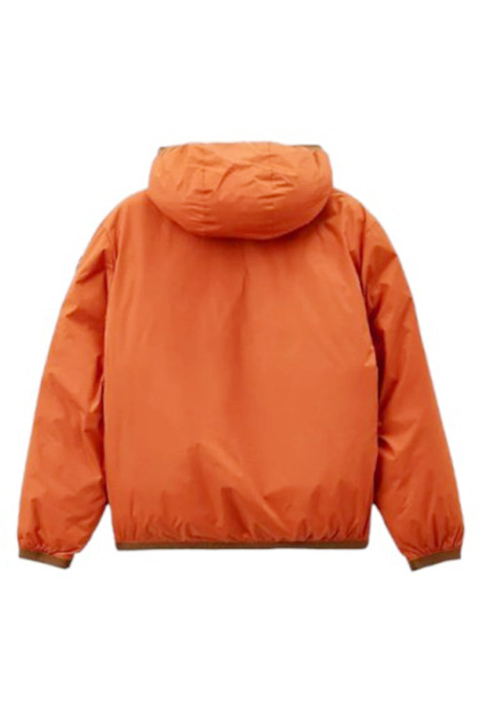 Chaqueta reversible naranja-marrón para niño
