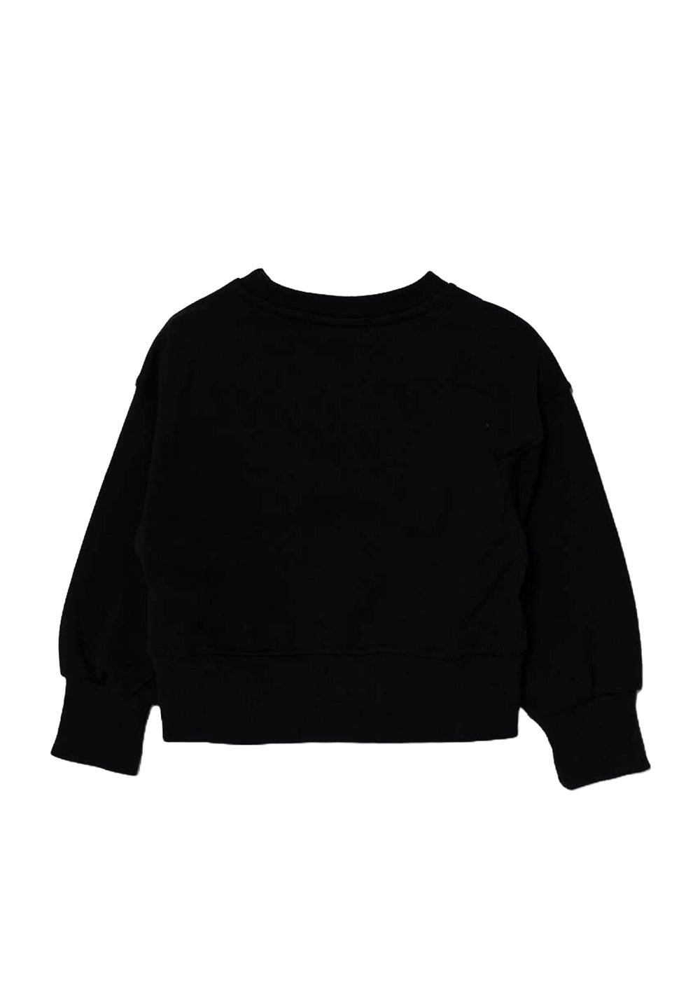 Black crewneck sweatshirt for girls