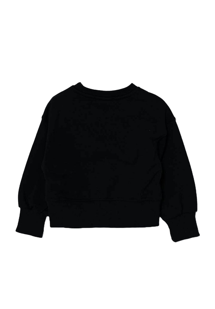 Black crewneck sweatshirt for girls