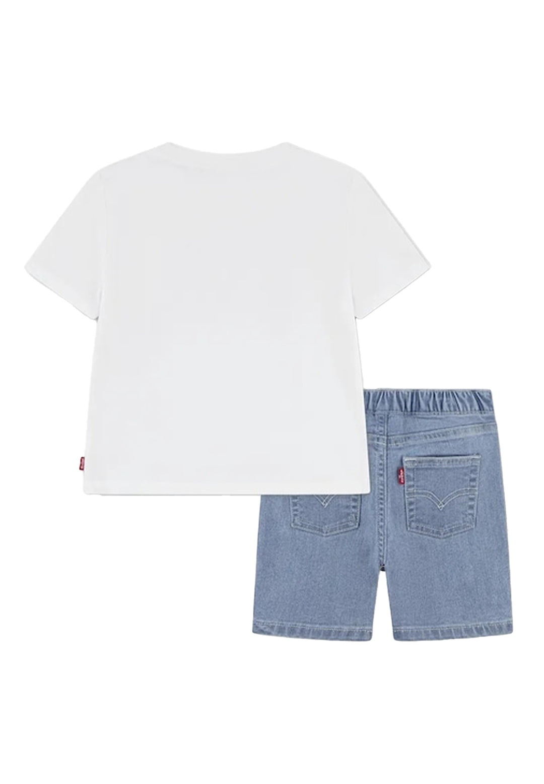 Tenue en jean blanc et bleu pour nouveau-né