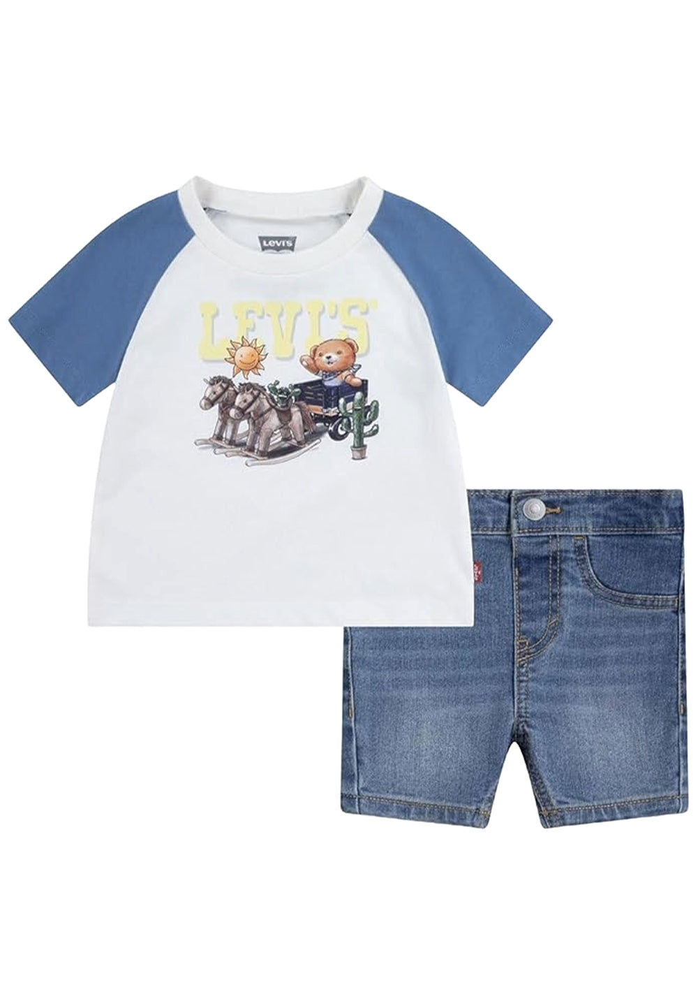 White and blue outfit for baby boy