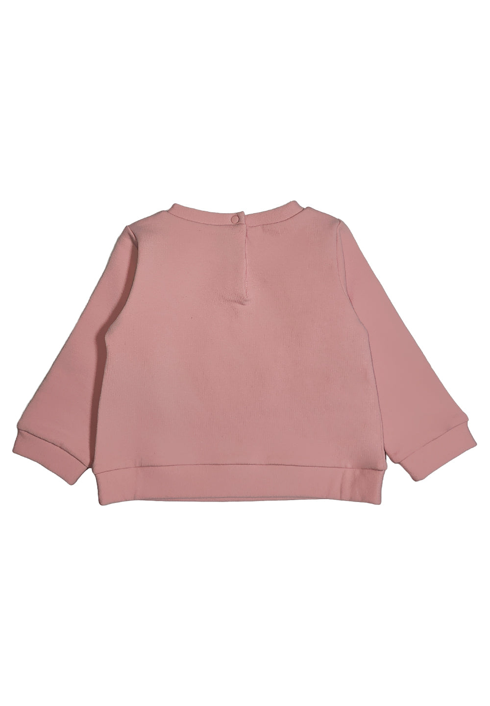 Sudadera de cuello redondo rosa para bebé niña