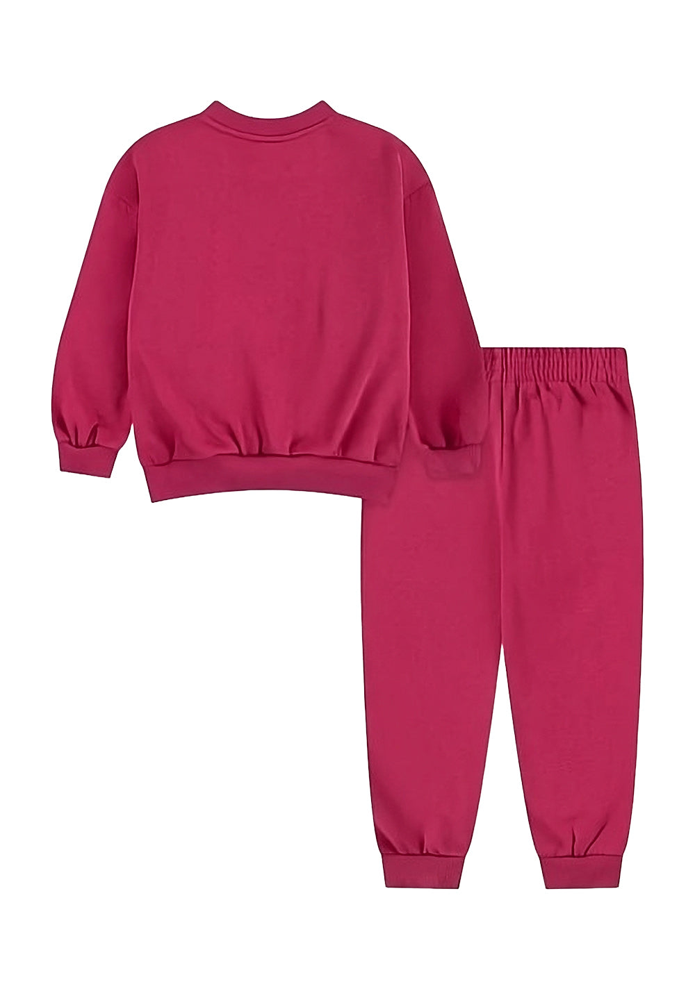 Fuchsia sweatshirt set for baby girl