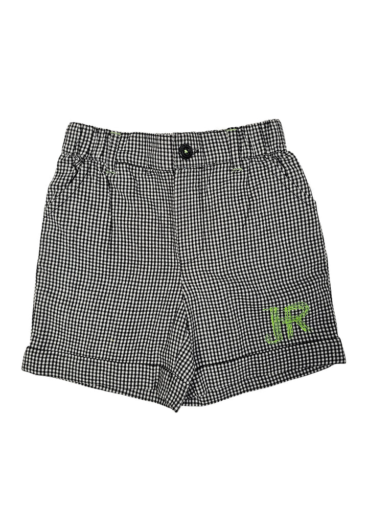 Schwarz-weiße Bermudashorts für Neugeborene