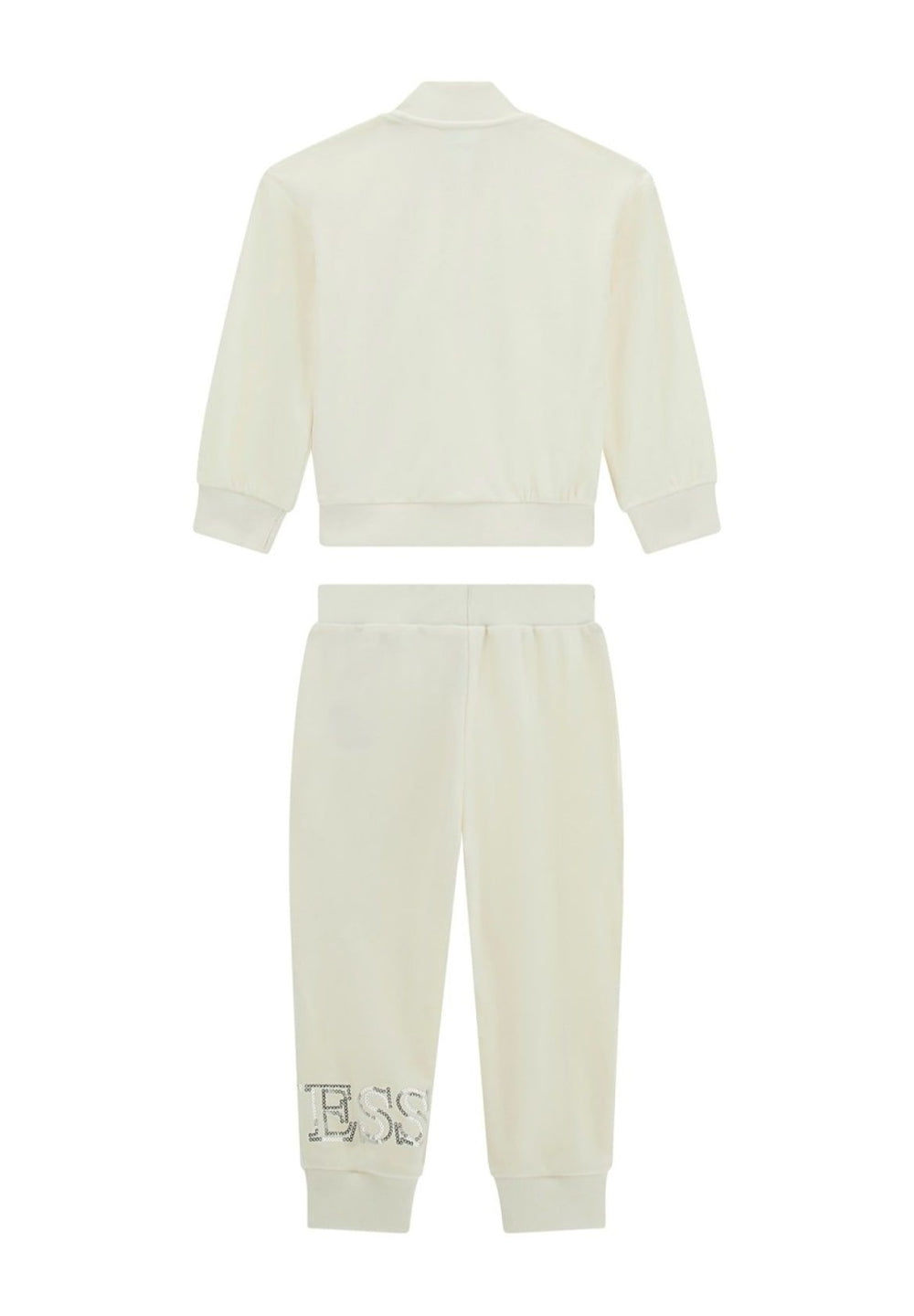 Conjunto de sudadera color crema para niña
