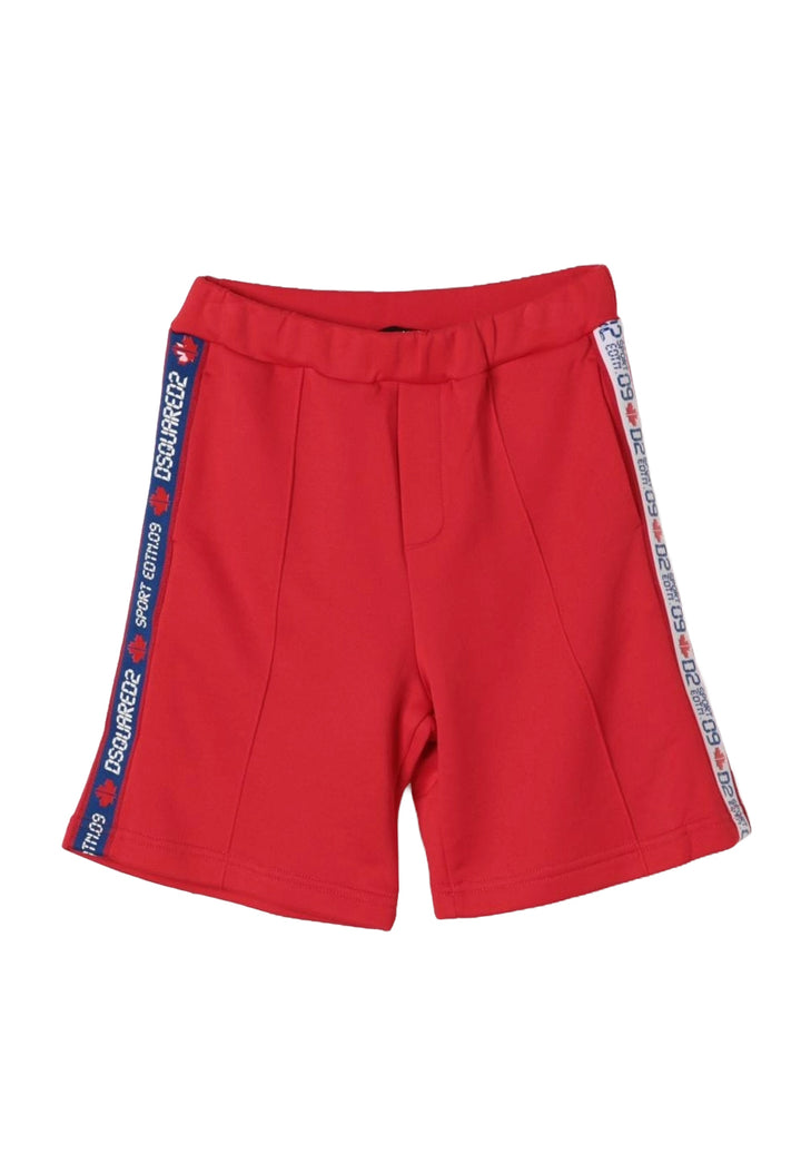 Rote Sweatshirt-Bermudashorts für Jungen