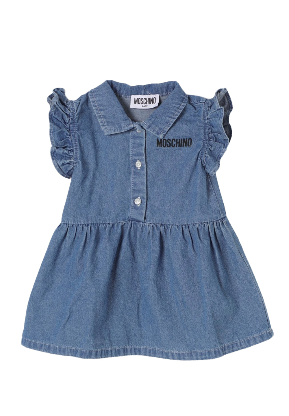 Denim blue dress for baby girl