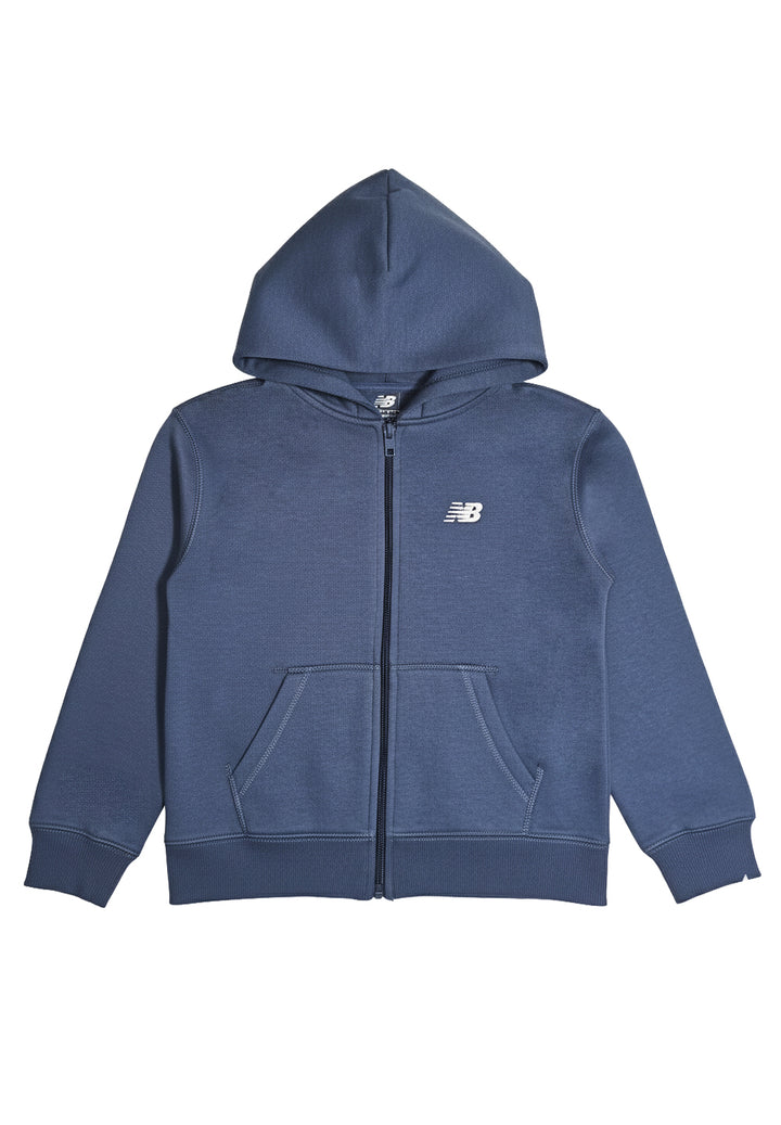 Sudadera con cremallera azul para niña
