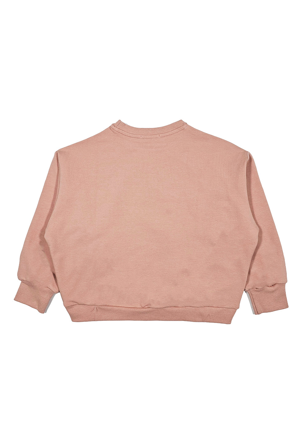 Sudadera de cuello redondo rosa para niña