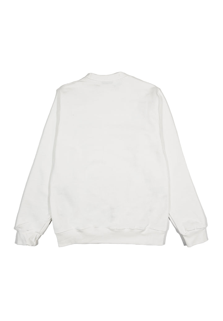 Weißes Sweatshirt mit Rundhalsausschnitt für Jungen