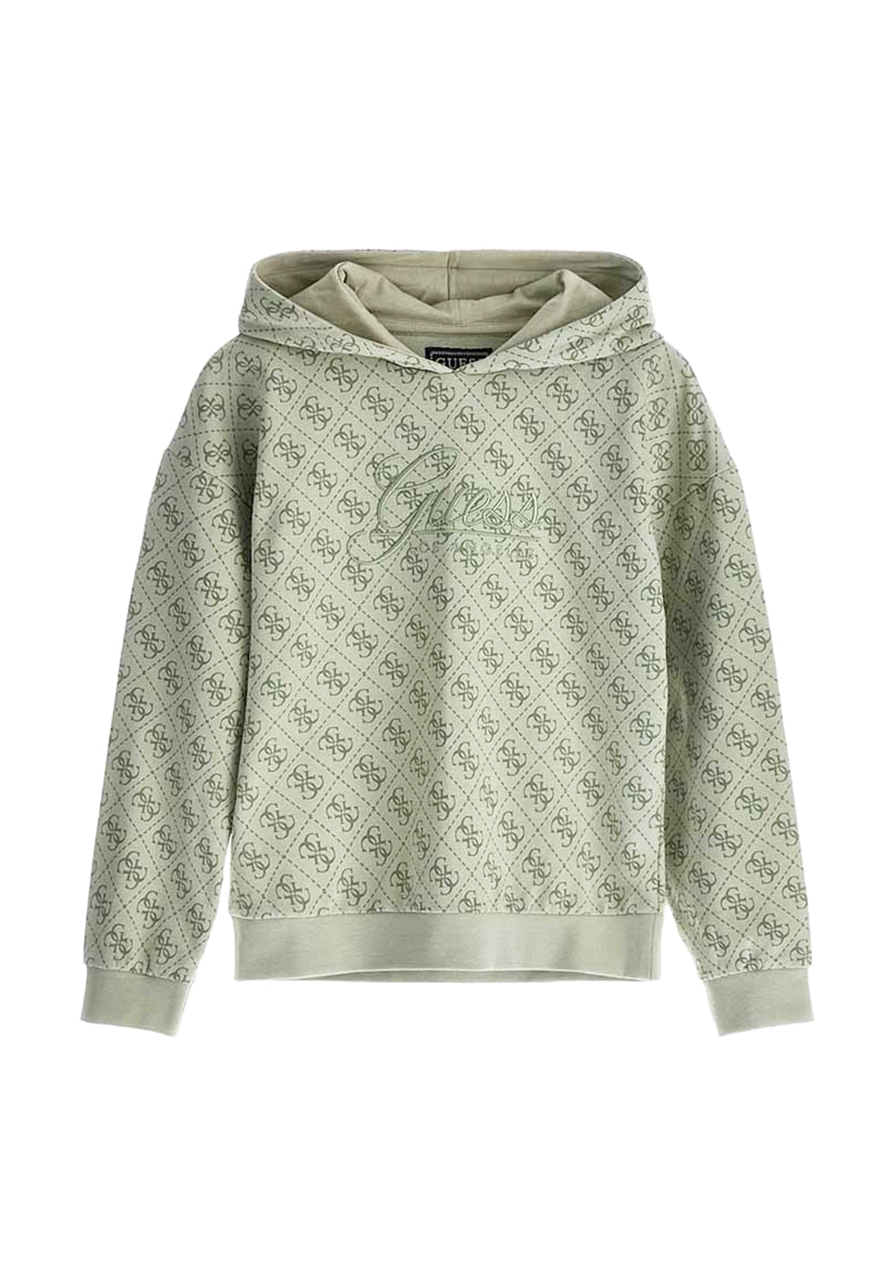 Sweat à capuche vert pour fille