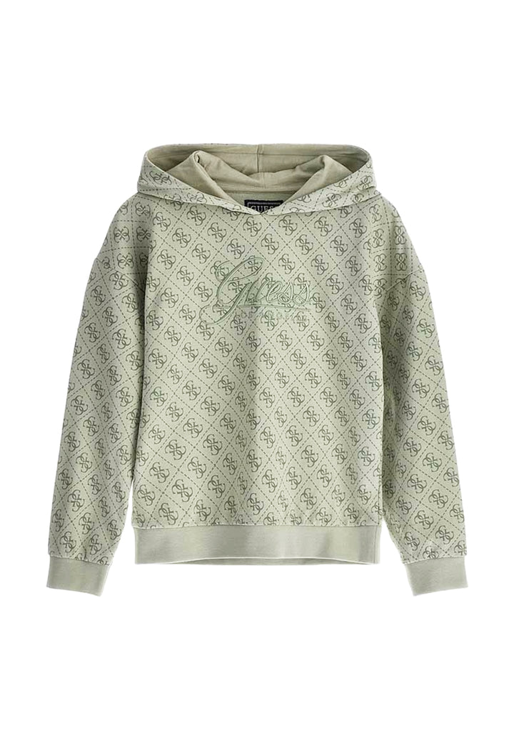 Sweat à capuche vert pour fille