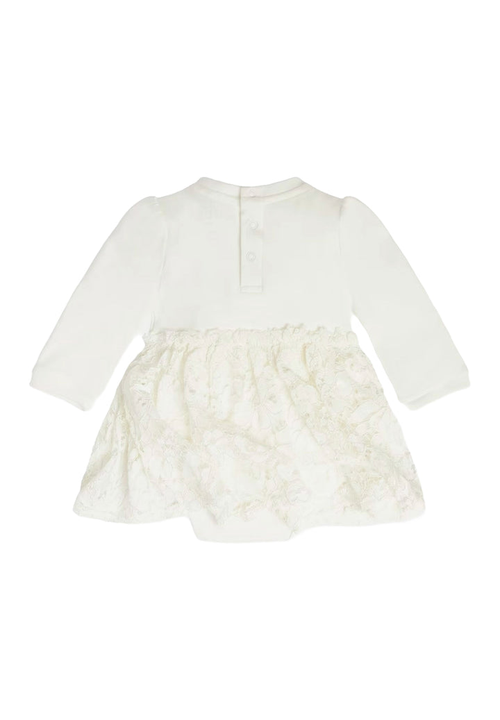 Robe blanche pour bébé fille nouveau-né