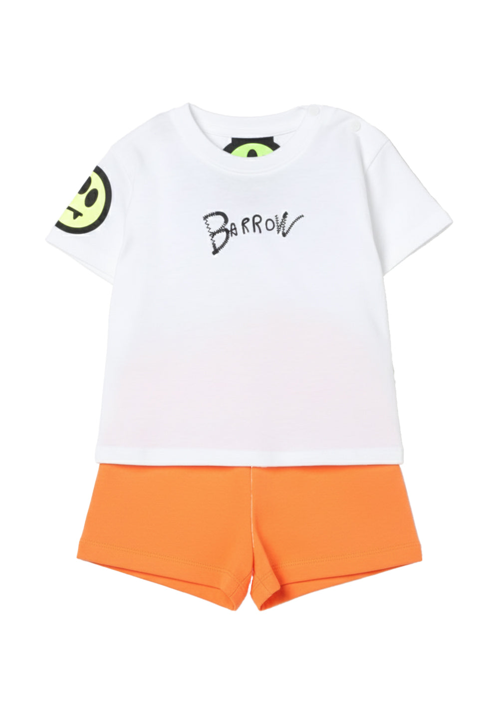White and orange outfit for baby girl