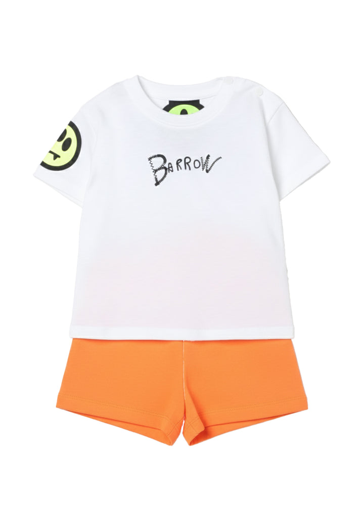 White and orange outfit for baby girl