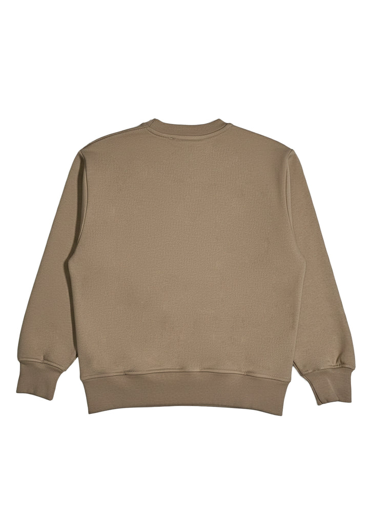 Brown crewneck sweatshirt for kids