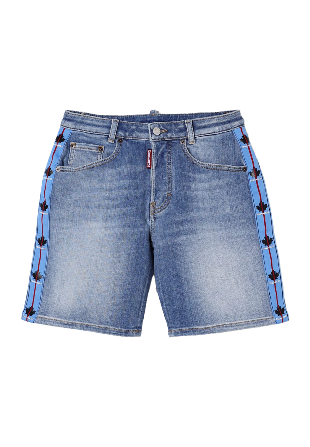 Blue denim Bermuda shorts for boys