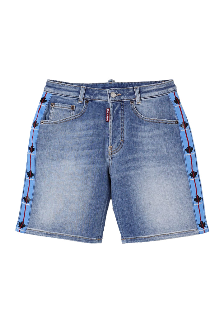 Blue denim Bermuda shorts for boys