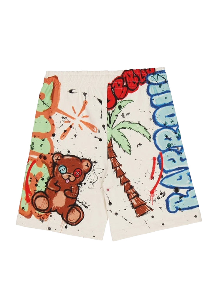 Unisex beige sweatshirt shorts