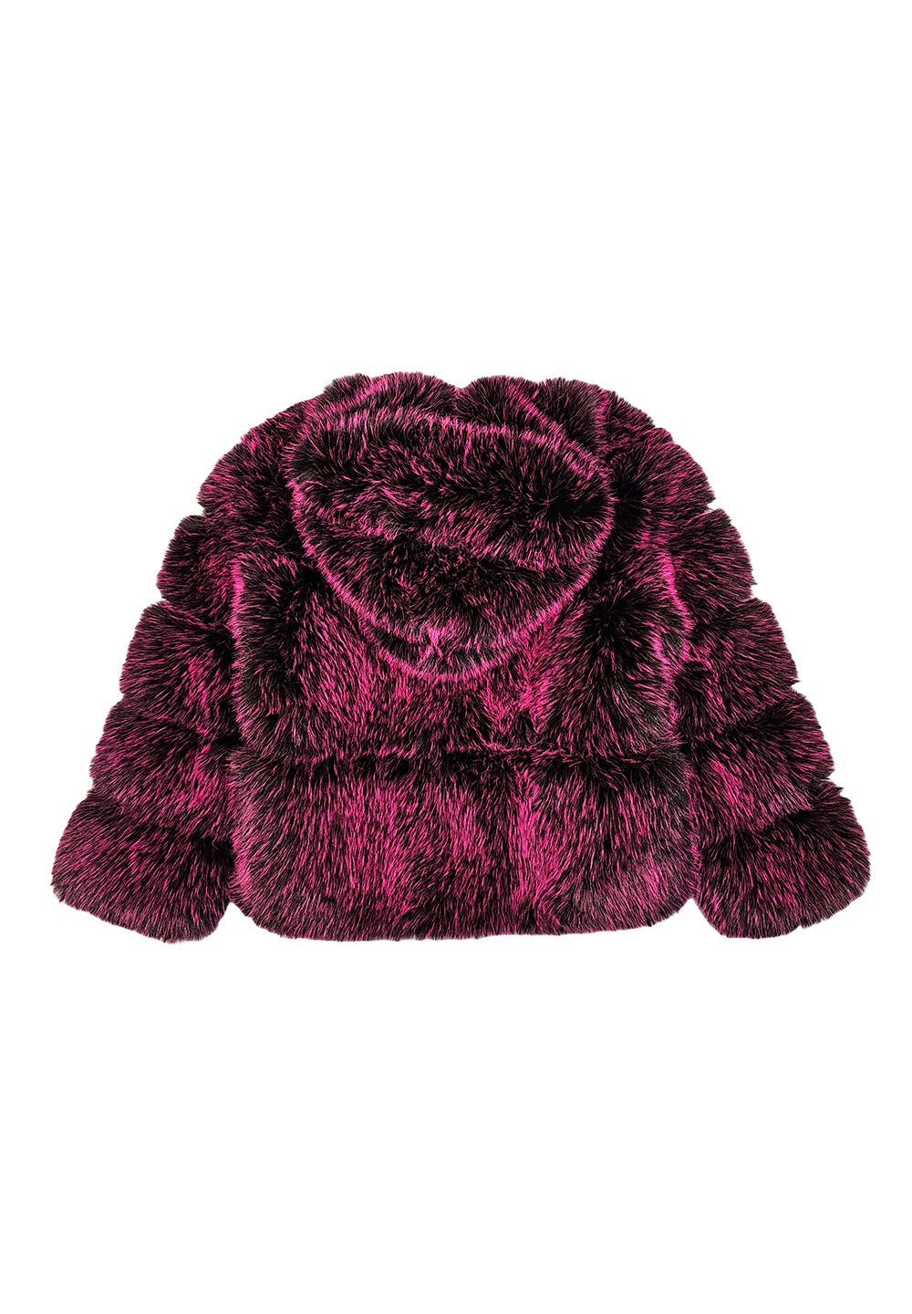 Manteau en fausse fourrure fuchsia pour fille
