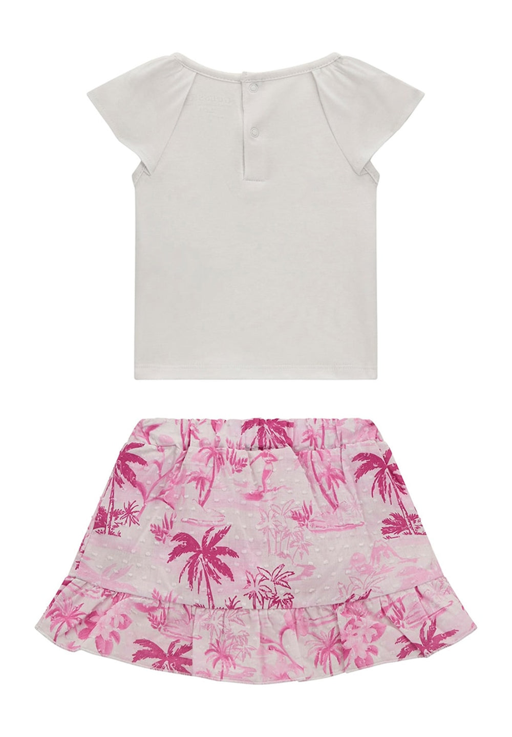 Conjunto blanco y rosa para recién nacida