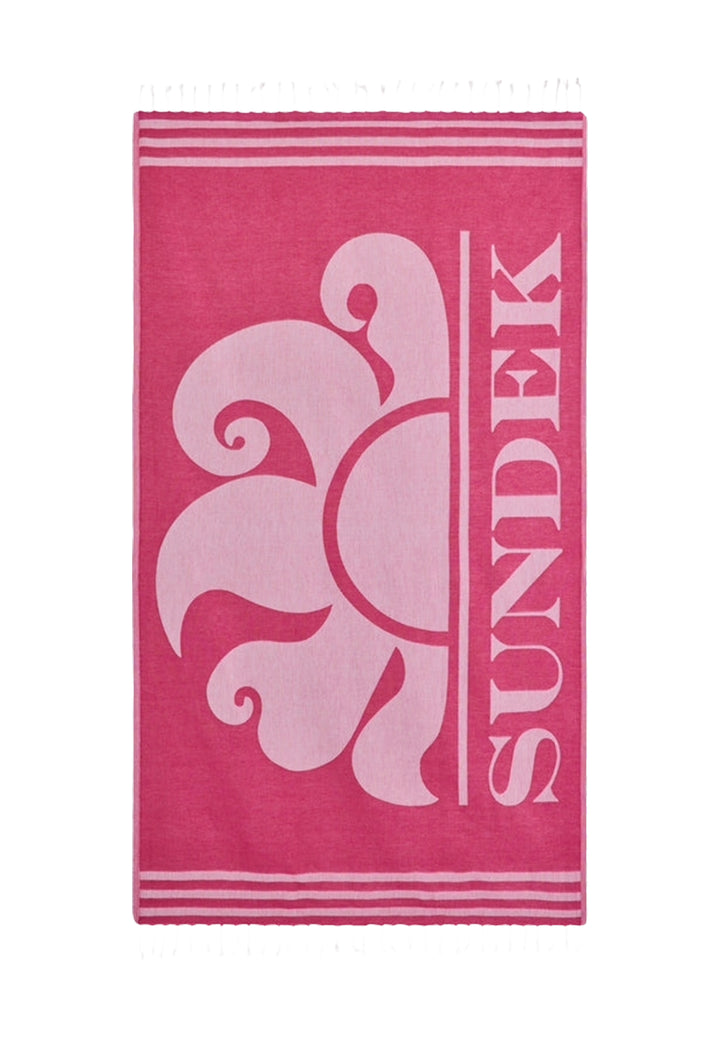 Toalla de playa fucsia para niña