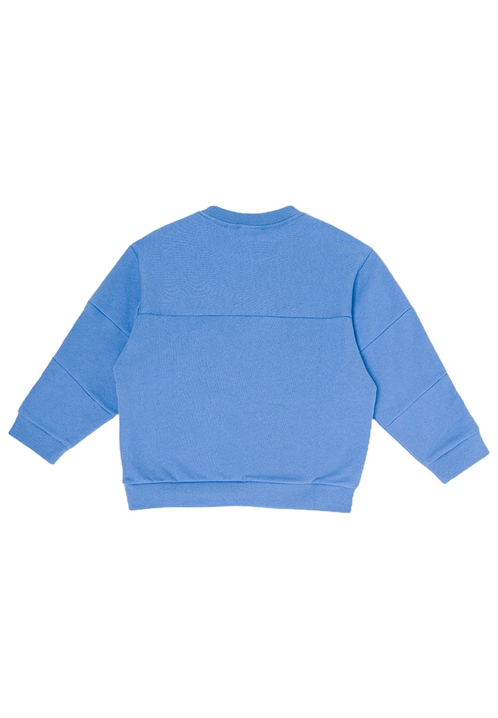 Sudadera de cuello redondo azul para niño