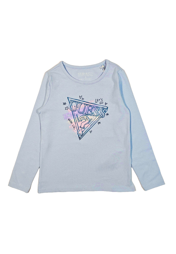 T-shirt bleu clair pour fille