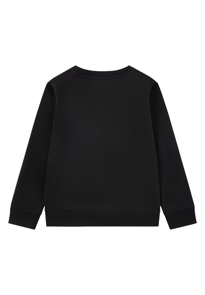 Black crewneck sweatshirt for kids
