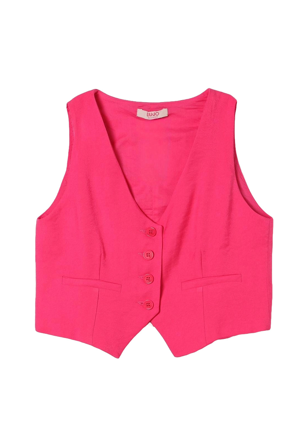 Fuchsia vest for girls