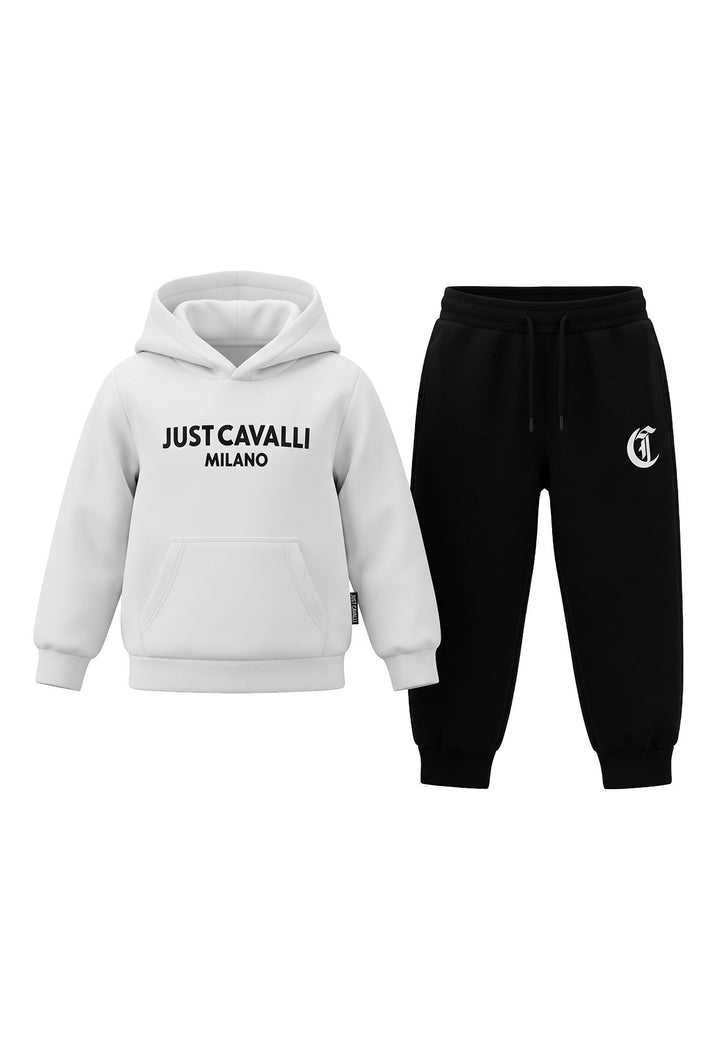 Schwarz-weißes Sweat-Set für Kinder