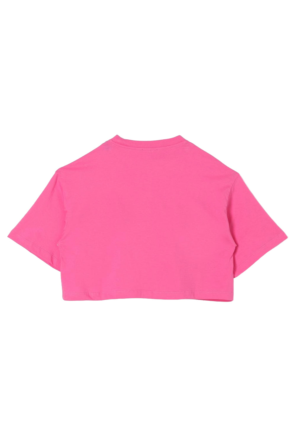 Fuchsia cropped t-shirt for girls