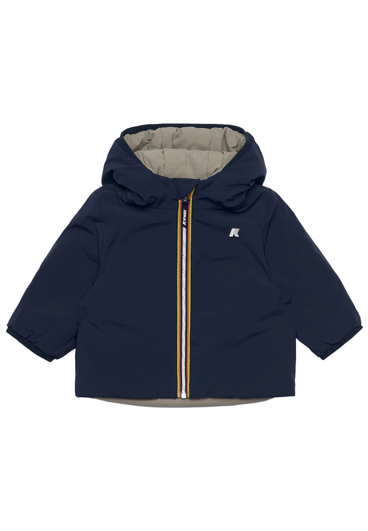 Chaqueta reversible azul-verde para recién nacido