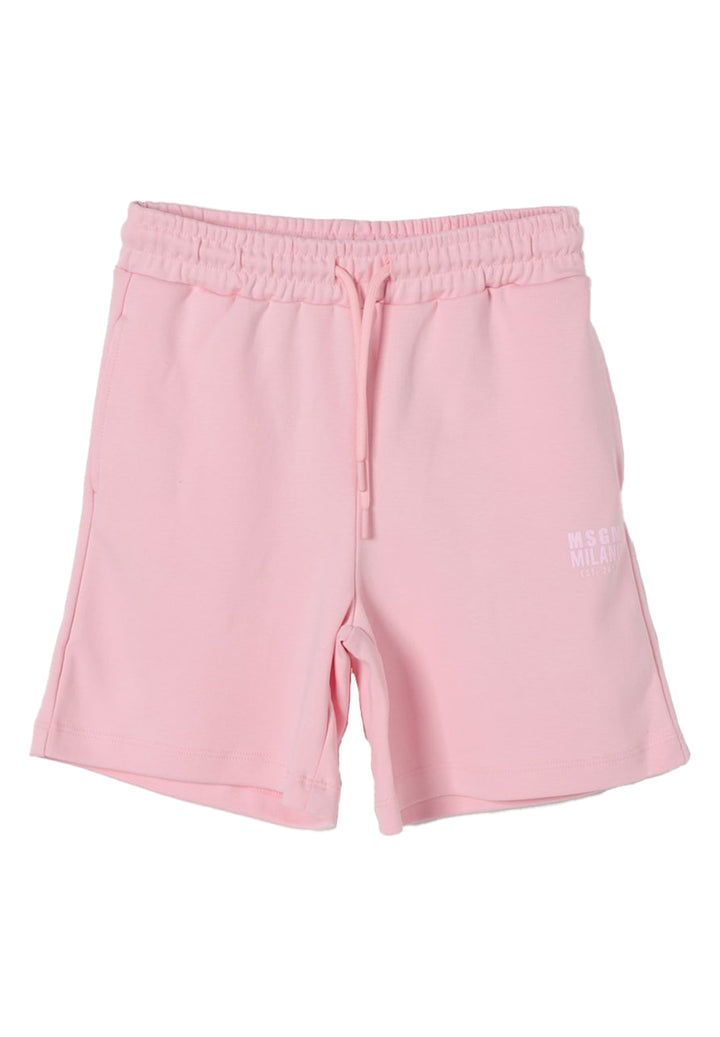 Pink sweatshirt shorts for baby girl