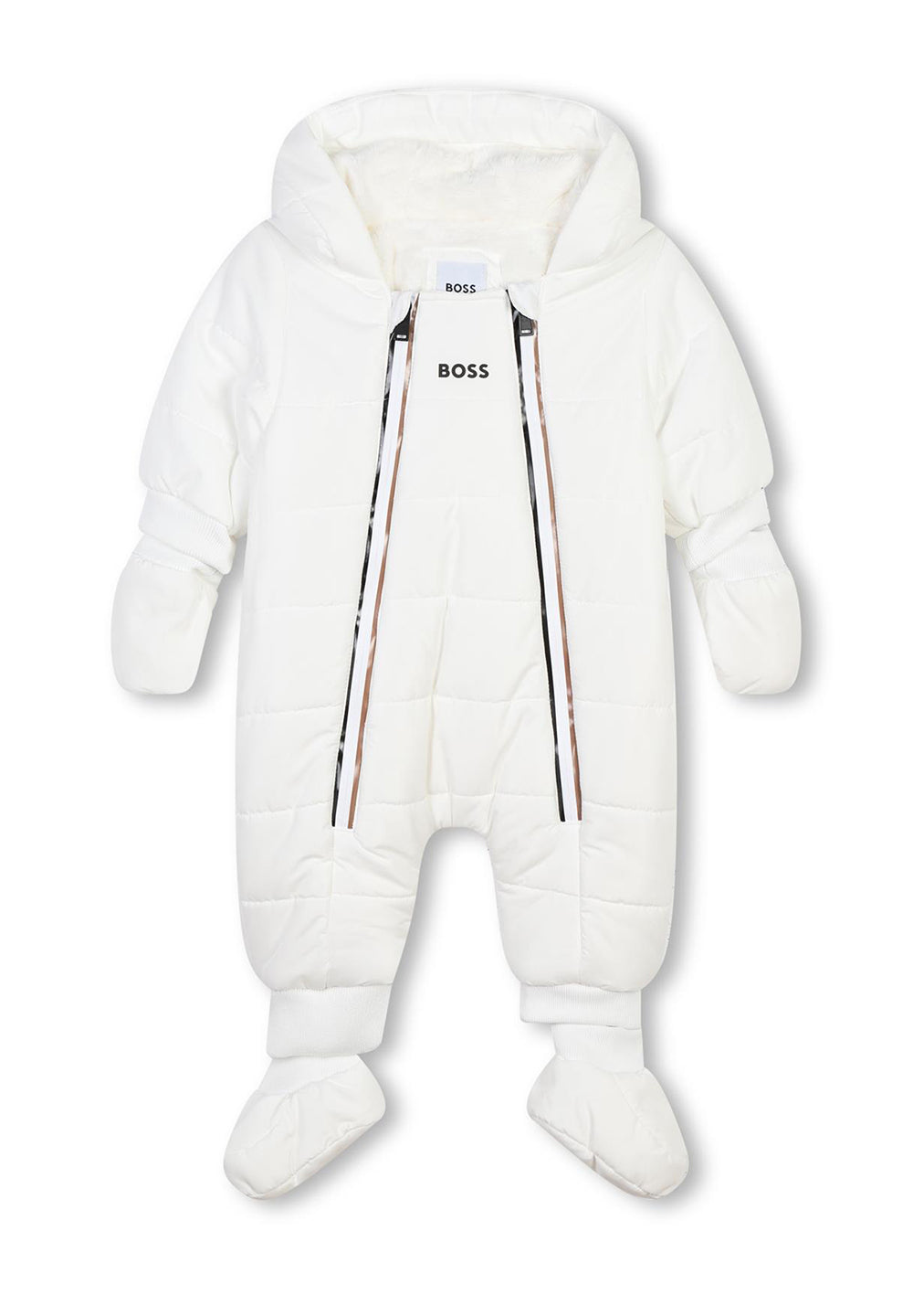 Cream-colored baby jumpsuit