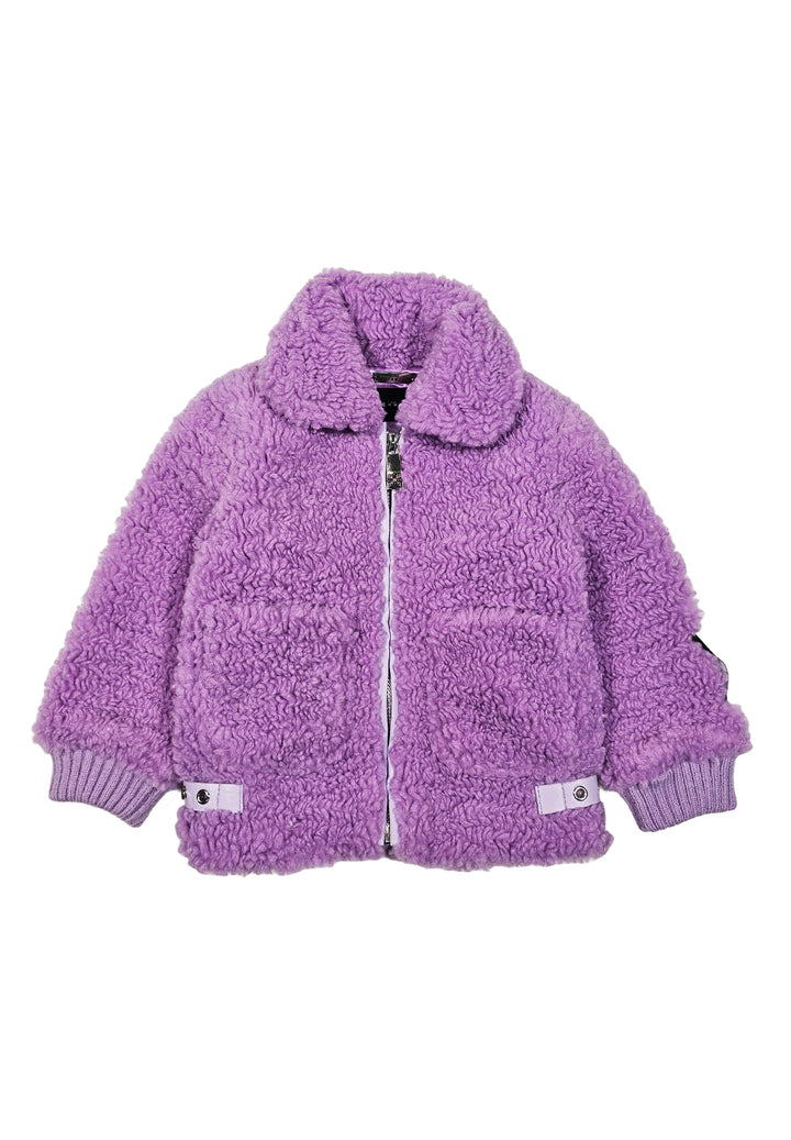 Veste en peluche lilas pour fille