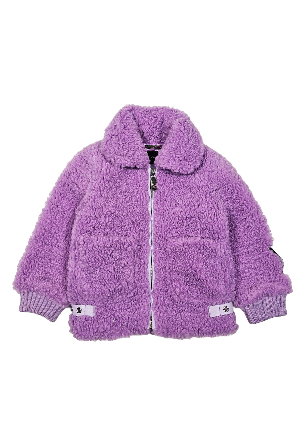Veste en peluche lilas pour bébé fille