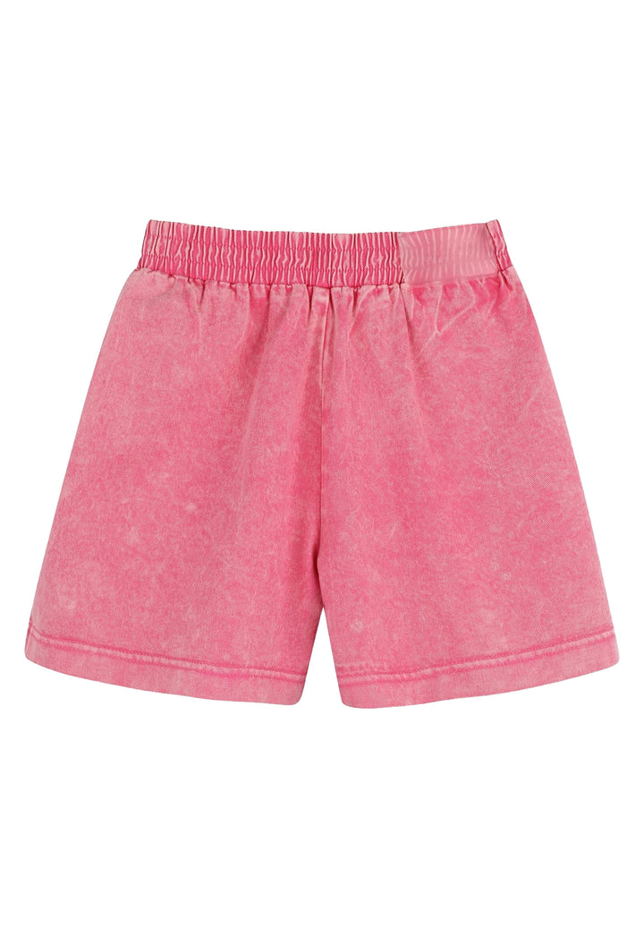 Fuchsia sweatshirt shorts for girl