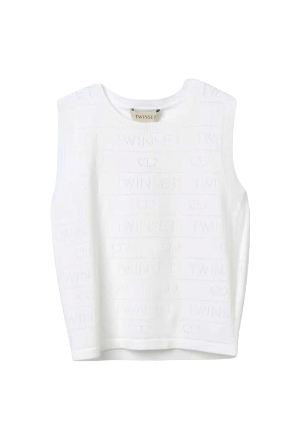 Top blanco para niña