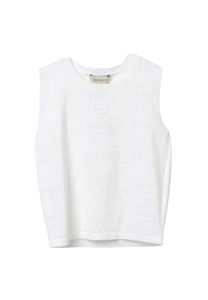 Top blanco para niña