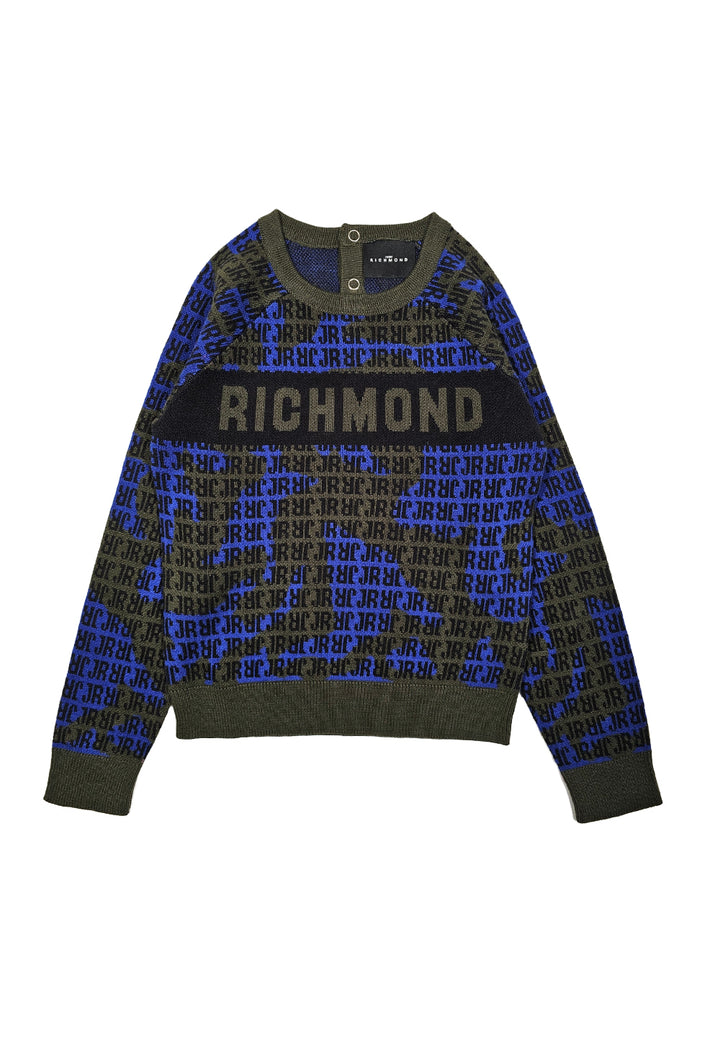 Jersey de cuello redondo negro para niño